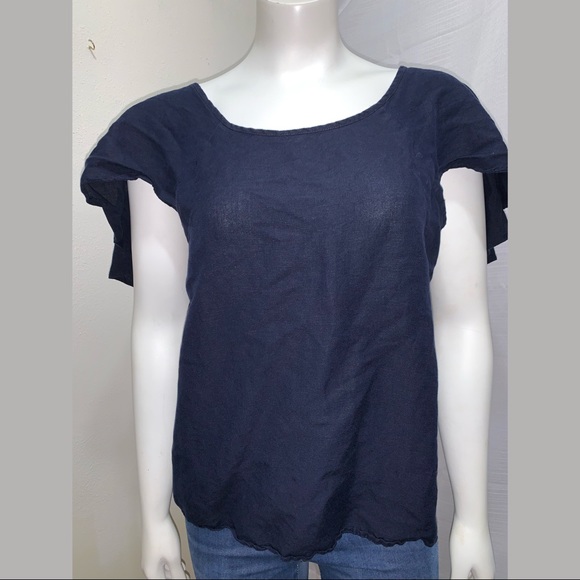 Ann Taylor Flutter Sleeve Top - Picture 1 of 3